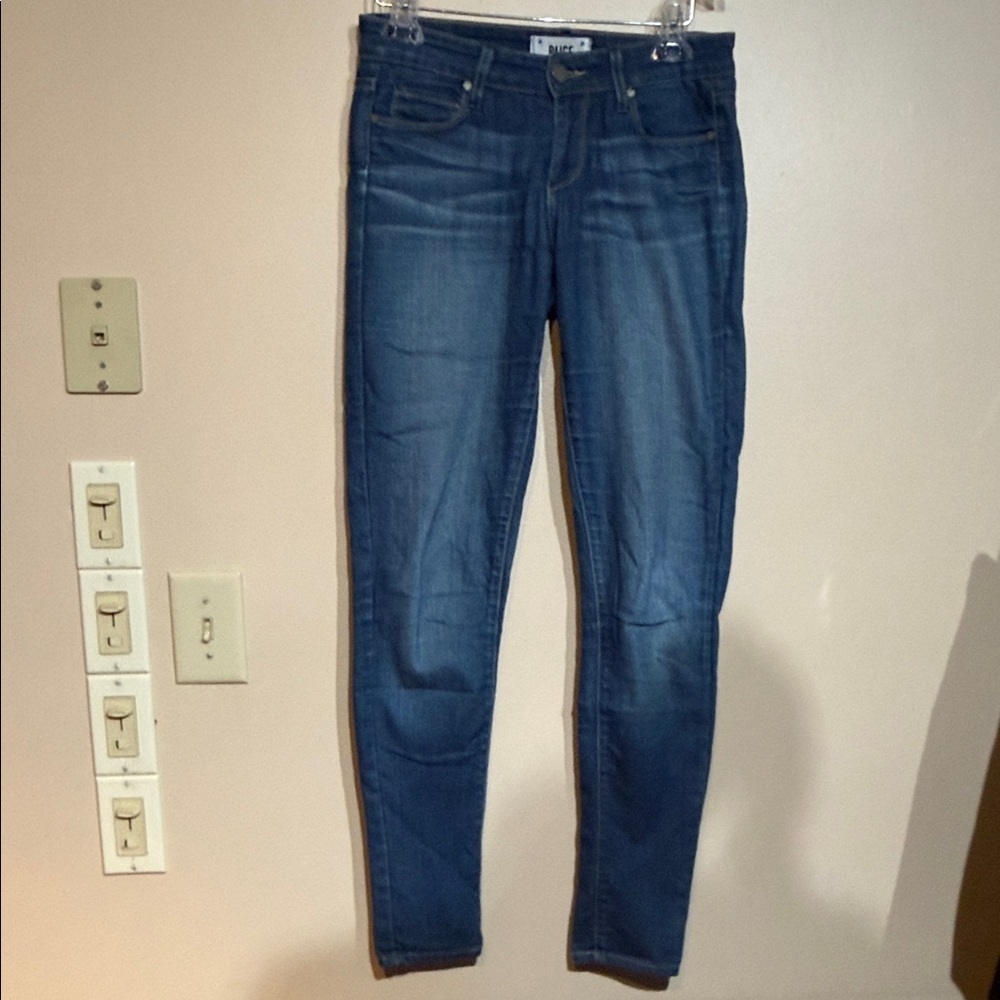 PAIGE Dark Blue Skinny Jeans